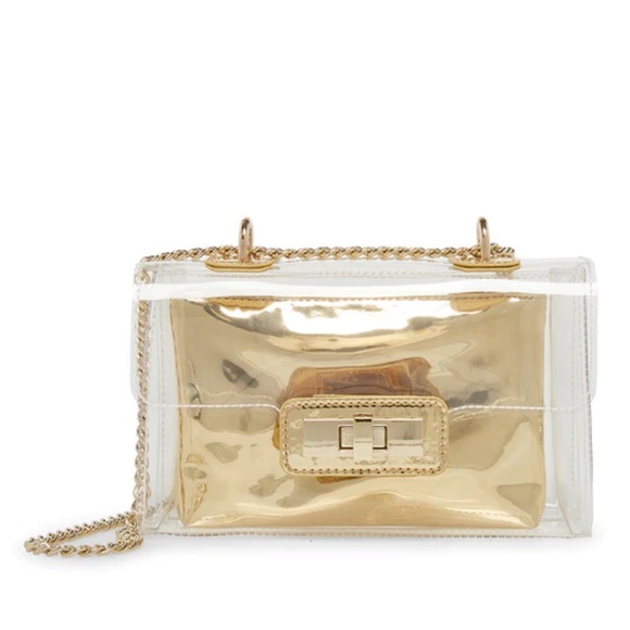 Steve Madden Handbags - Steve Madden Bscene Gold Clutch Purse